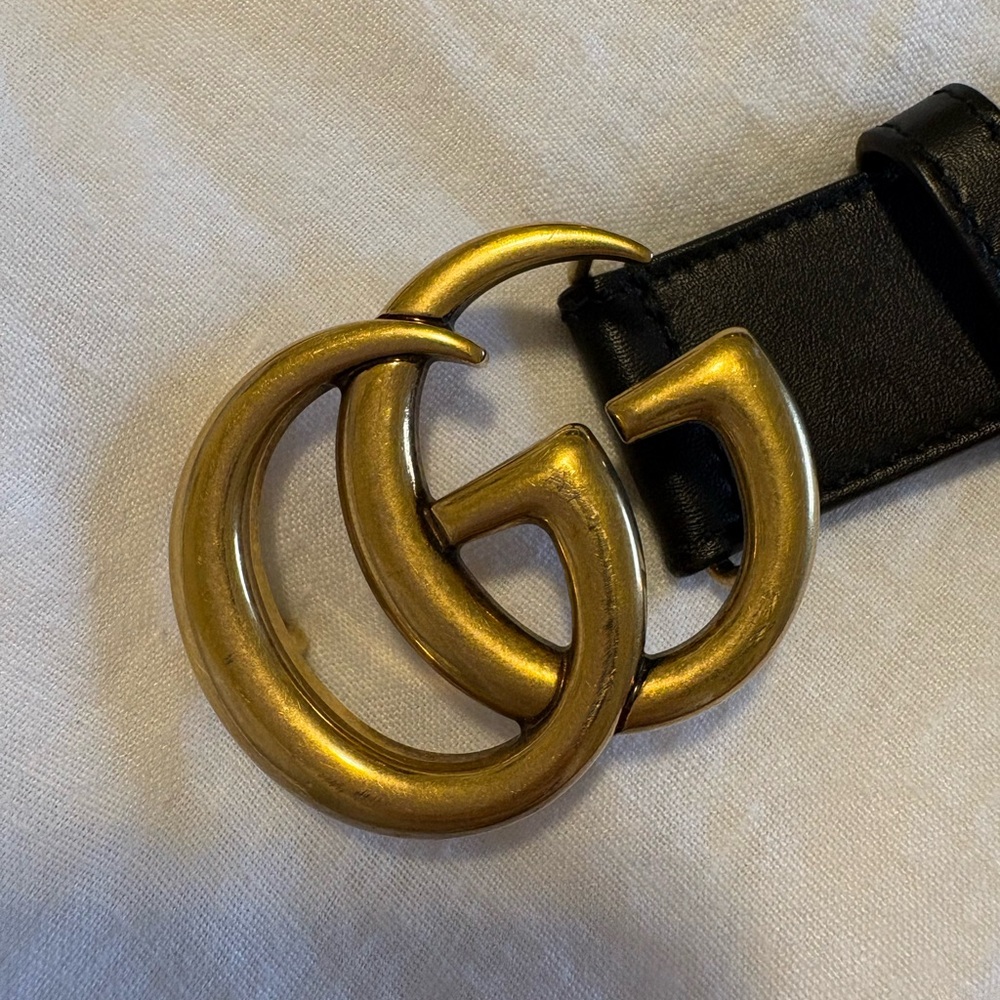 Gucci Marmont black belt